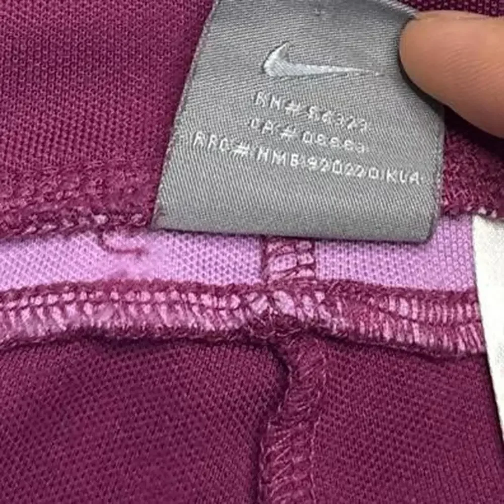 Vintage Nike LowRise Flared Purple & White Striped lightweight sweatpants large